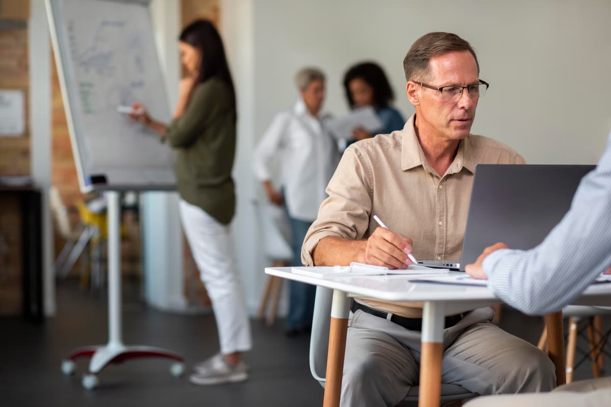 Professional coaching meeting and collaboration